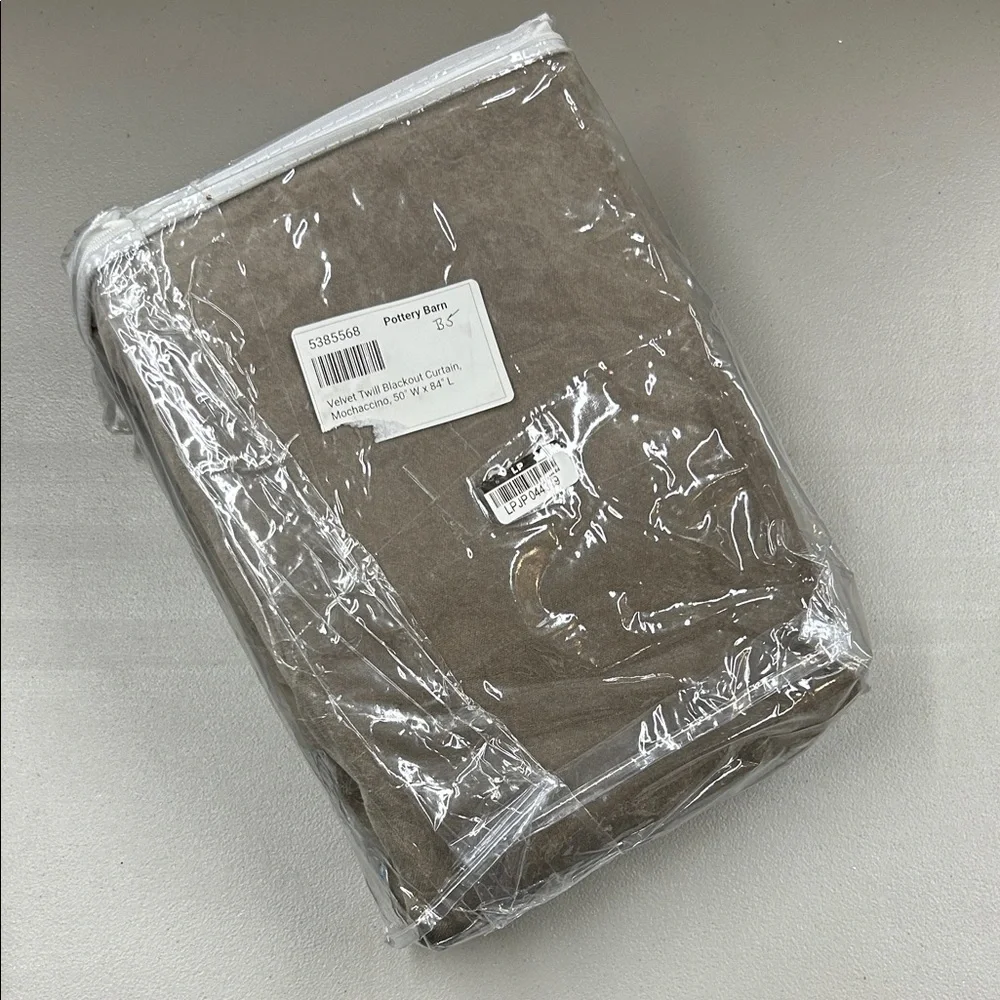 Pottery Barn Velvet Twill Blackout Curtain Window Panel Mochaccino 50